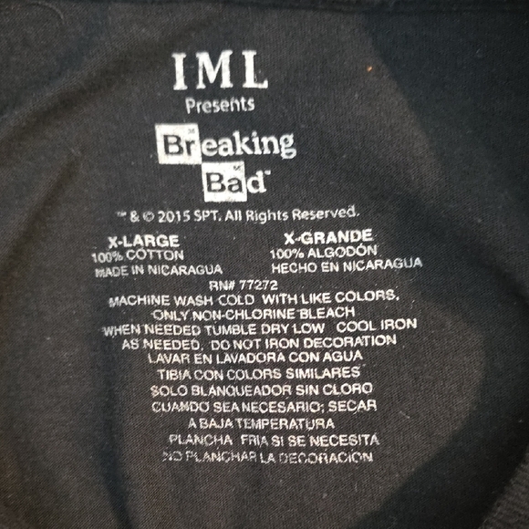 ( J43) Heisenberg Black Graphic Tee - Picture 4 of 4